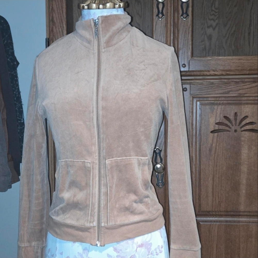 Rampage Women's Tan Velour Jacket